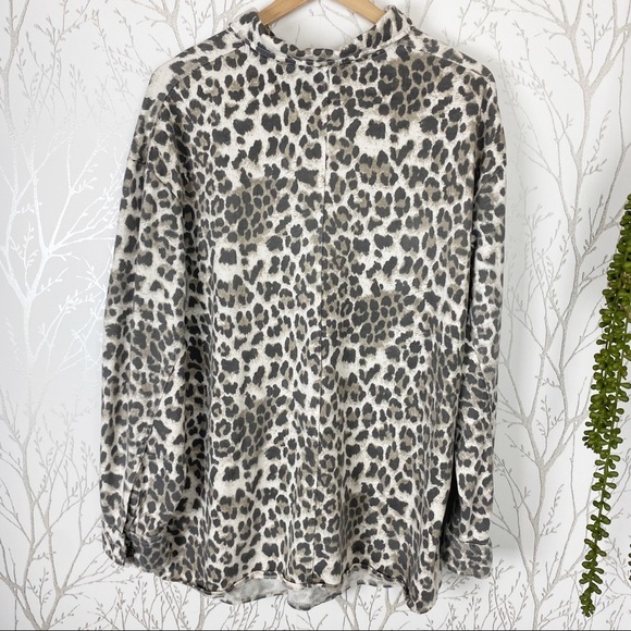 SEW IN LOVE Animal Print Button-Up Shirt Jacket XXL Shacket Leopard Camo Print - Picture 6 of 13
